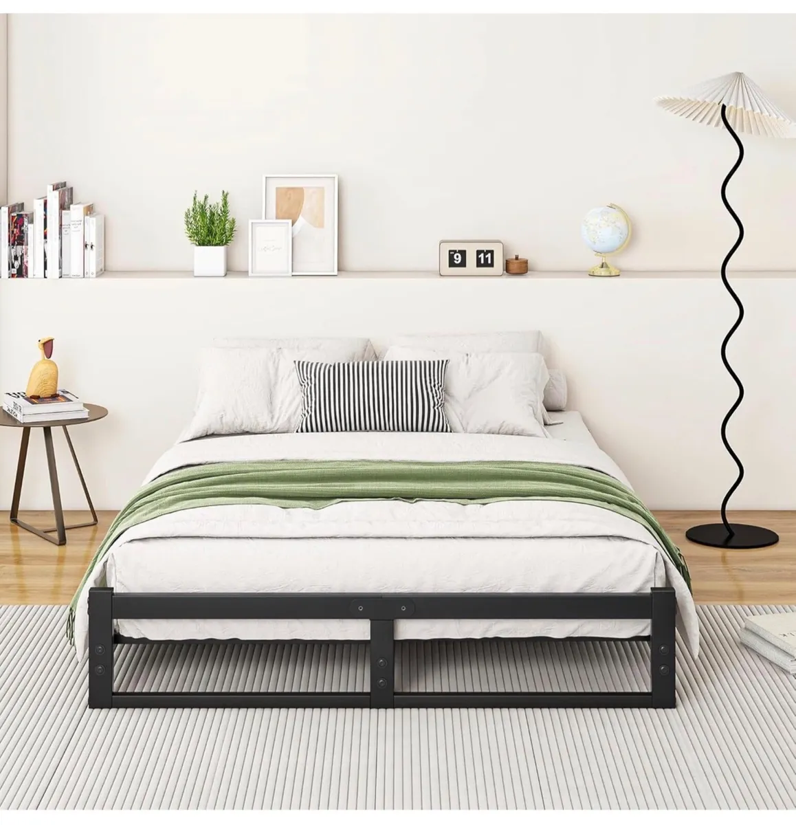 Double Bed Frame,4ft6 Floor Bed Frame Double Bed B - Image 1