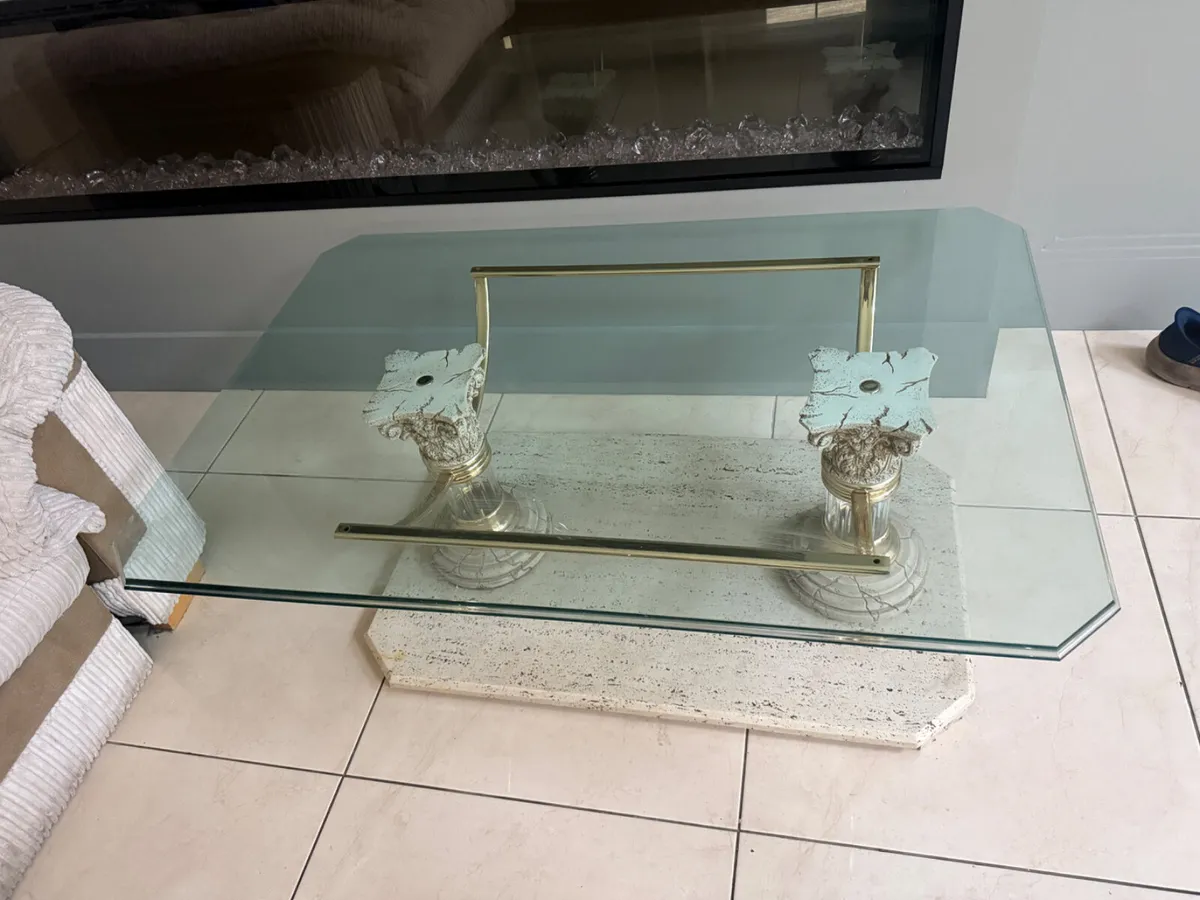 SET OF GLASS TABLES AND MIRROR - Image 4