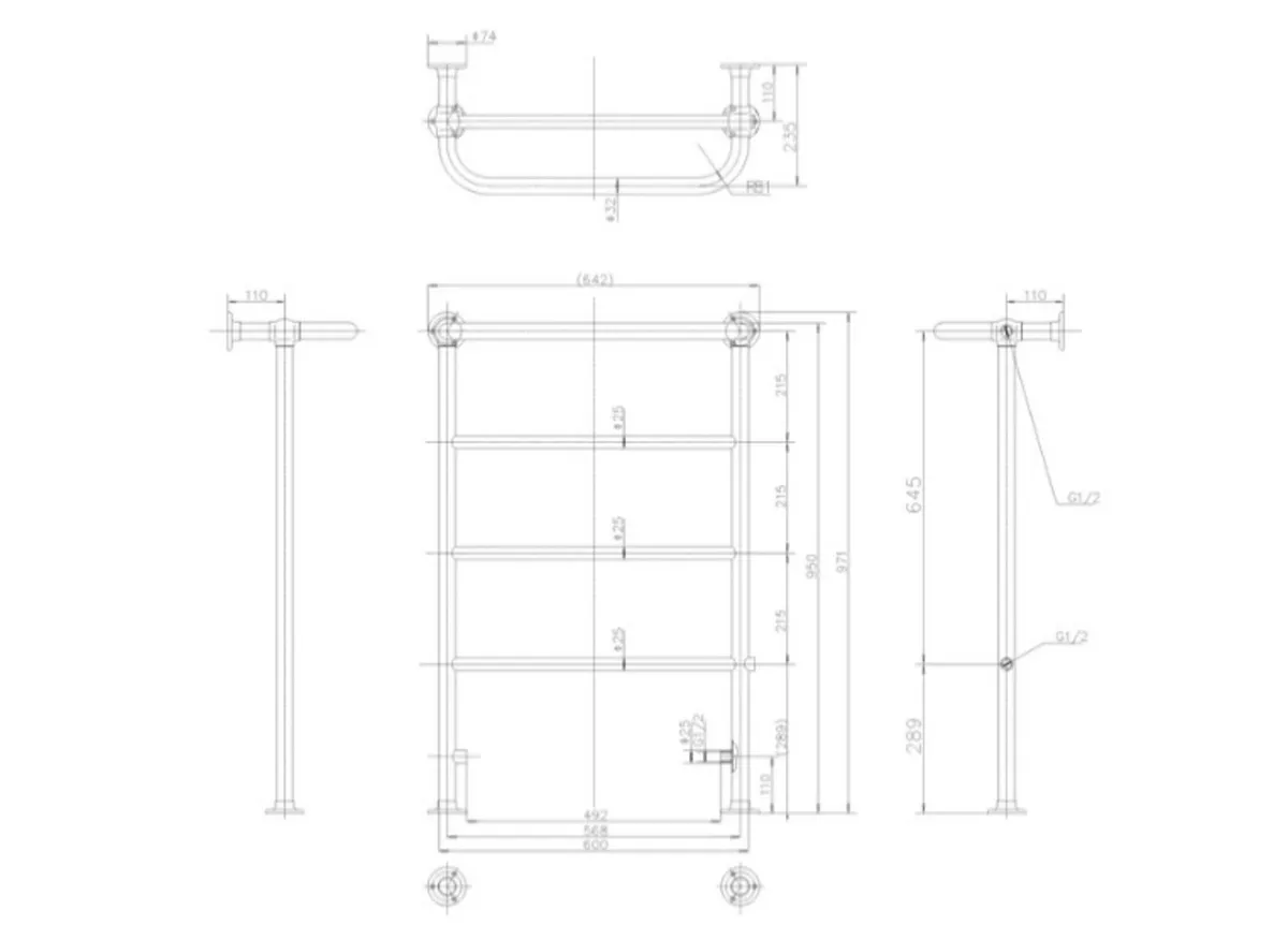 Burlington Traditional Style Towel Radiator - Image 2
