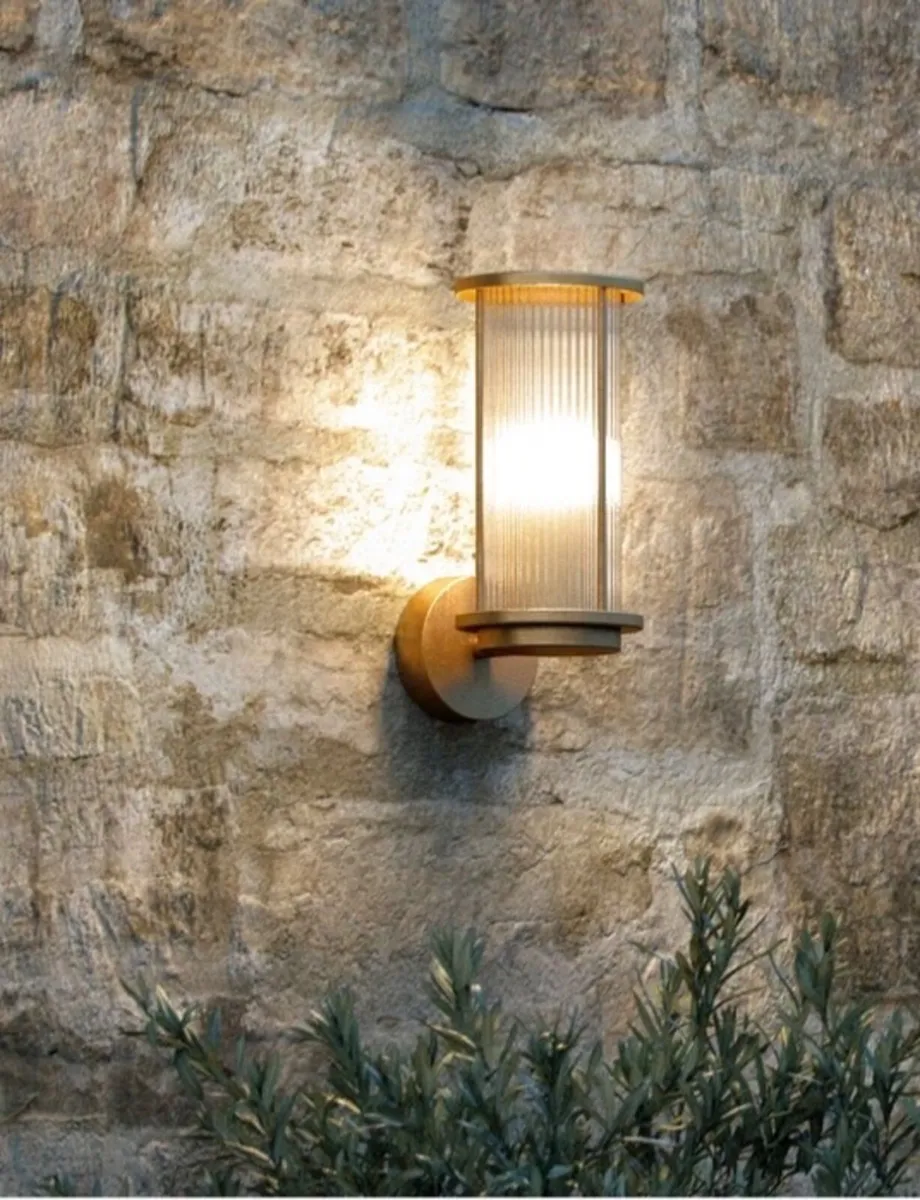 Outdoor Wall Light - Brass - Image 1