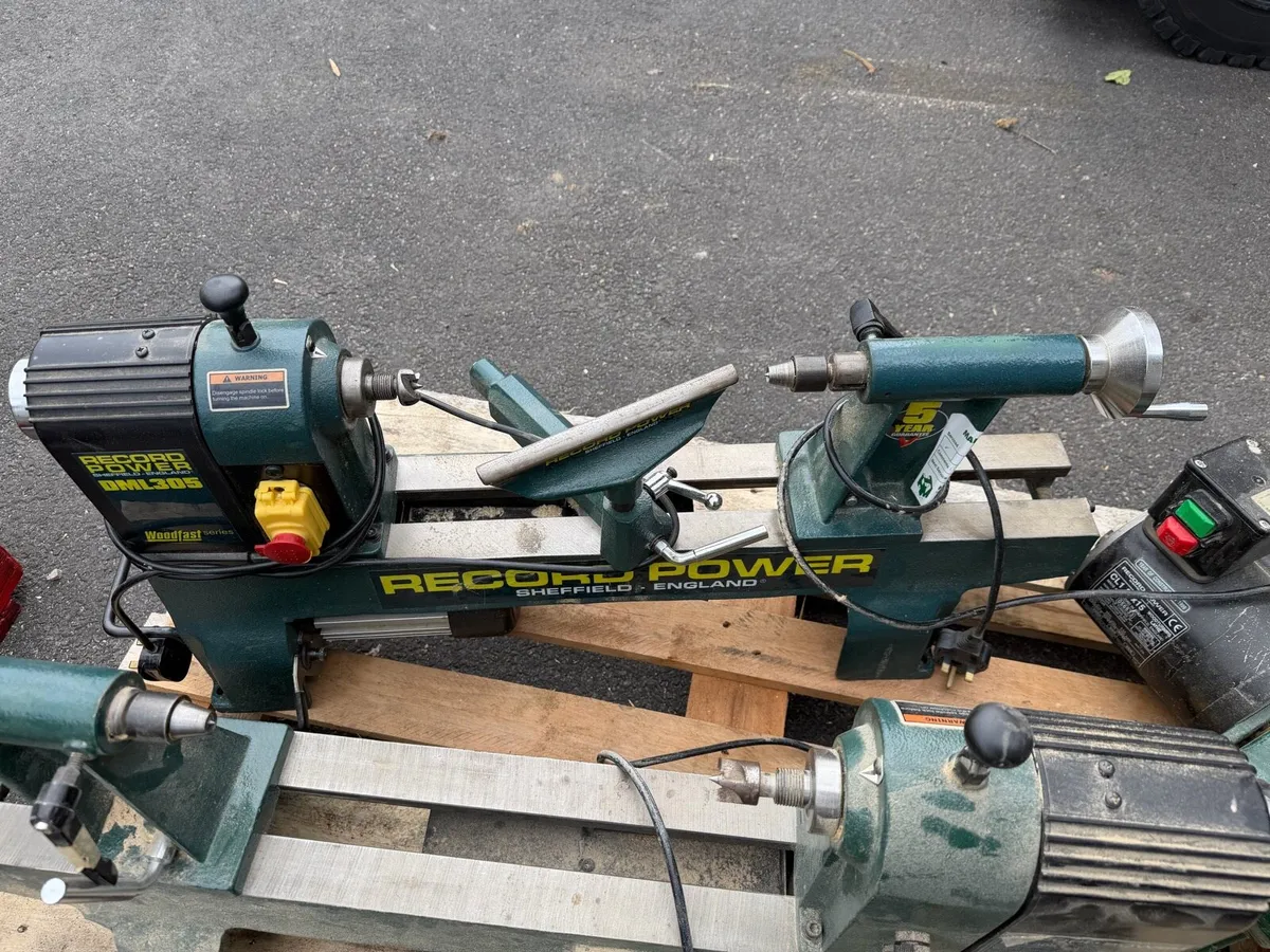 Ex school record wood lathes - Image 2