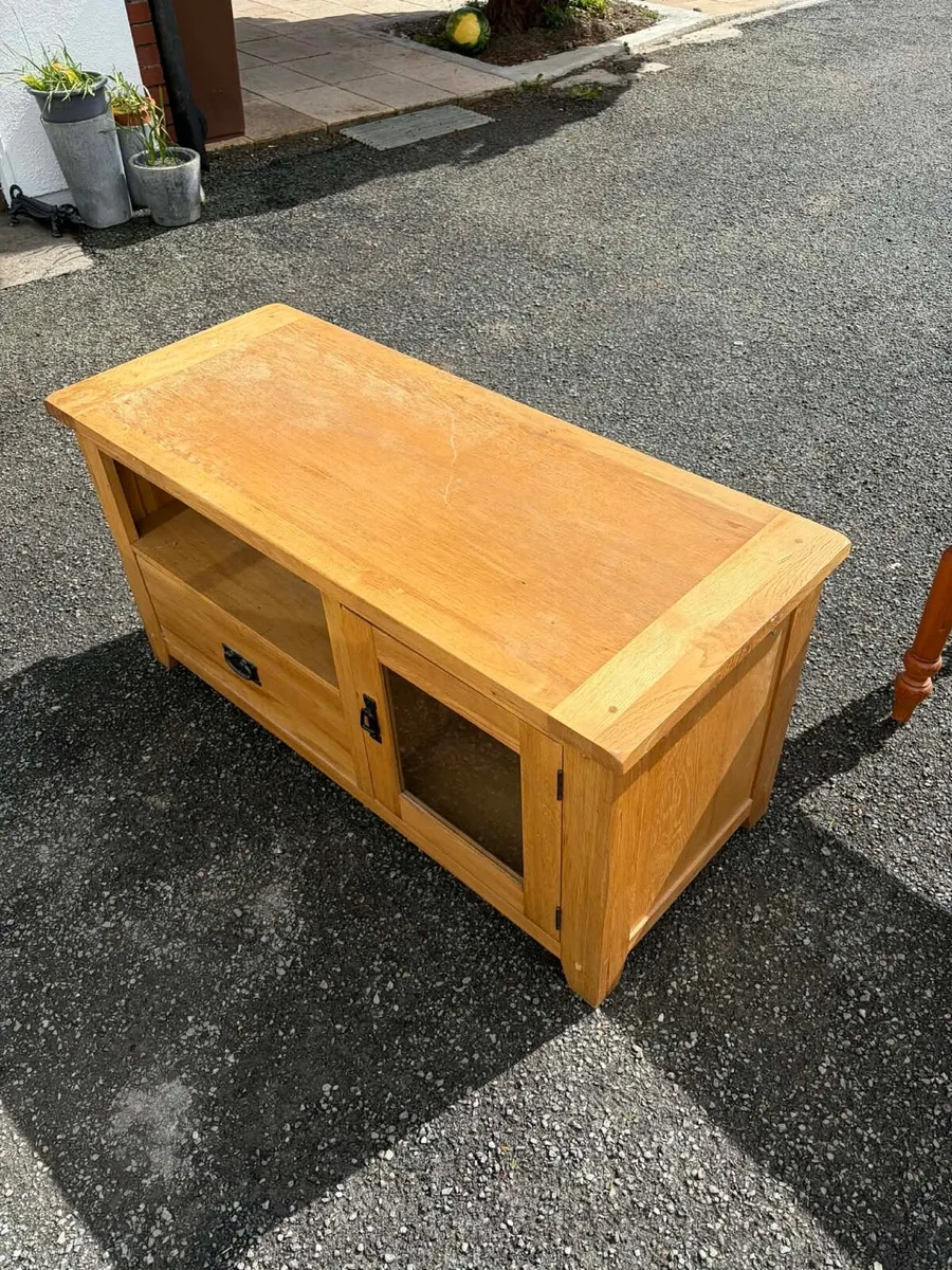 oak tv unit / coffee table - Image 1