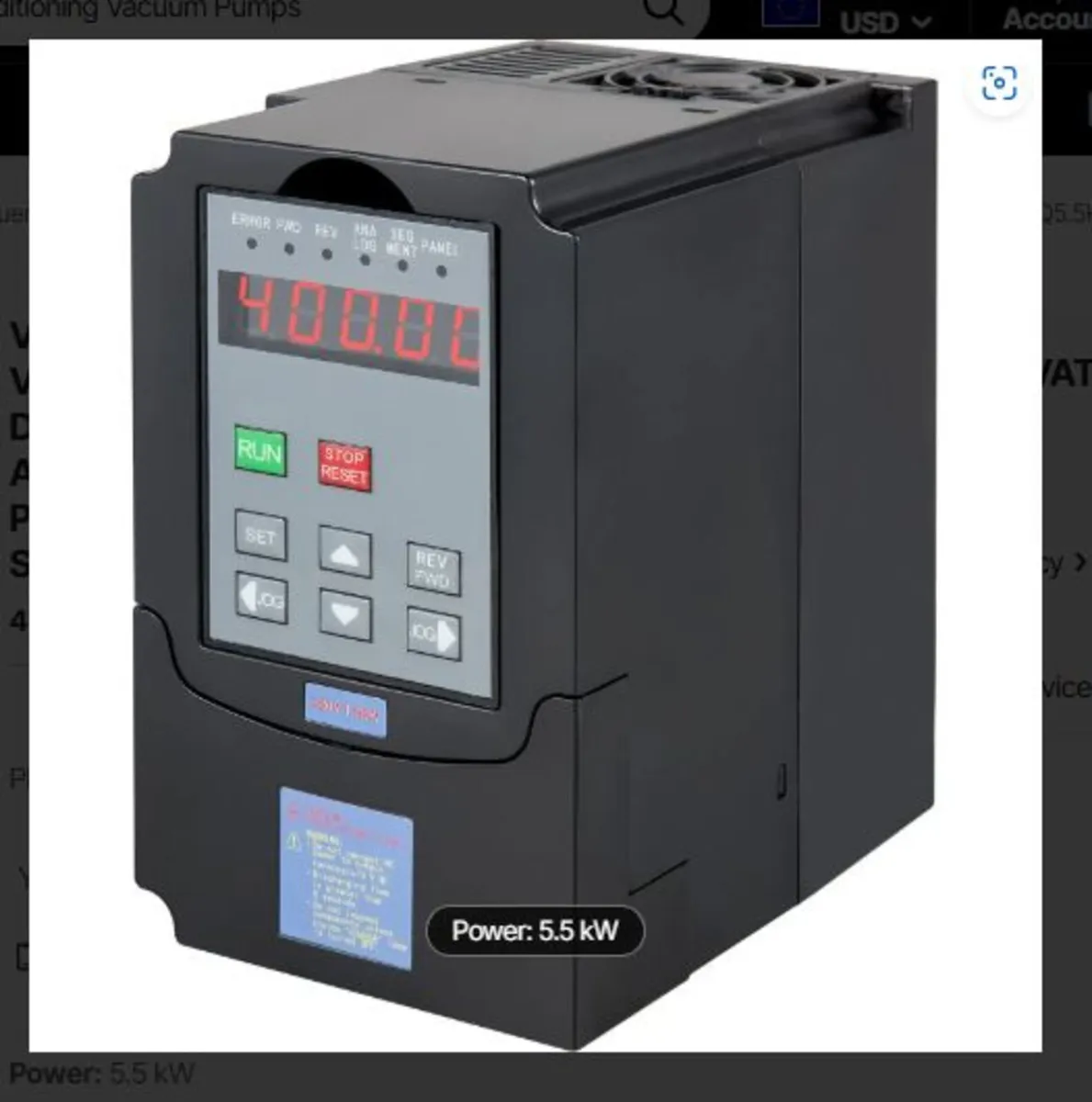 Inverter Variable Frequency Drive 2.2KW - Image 1