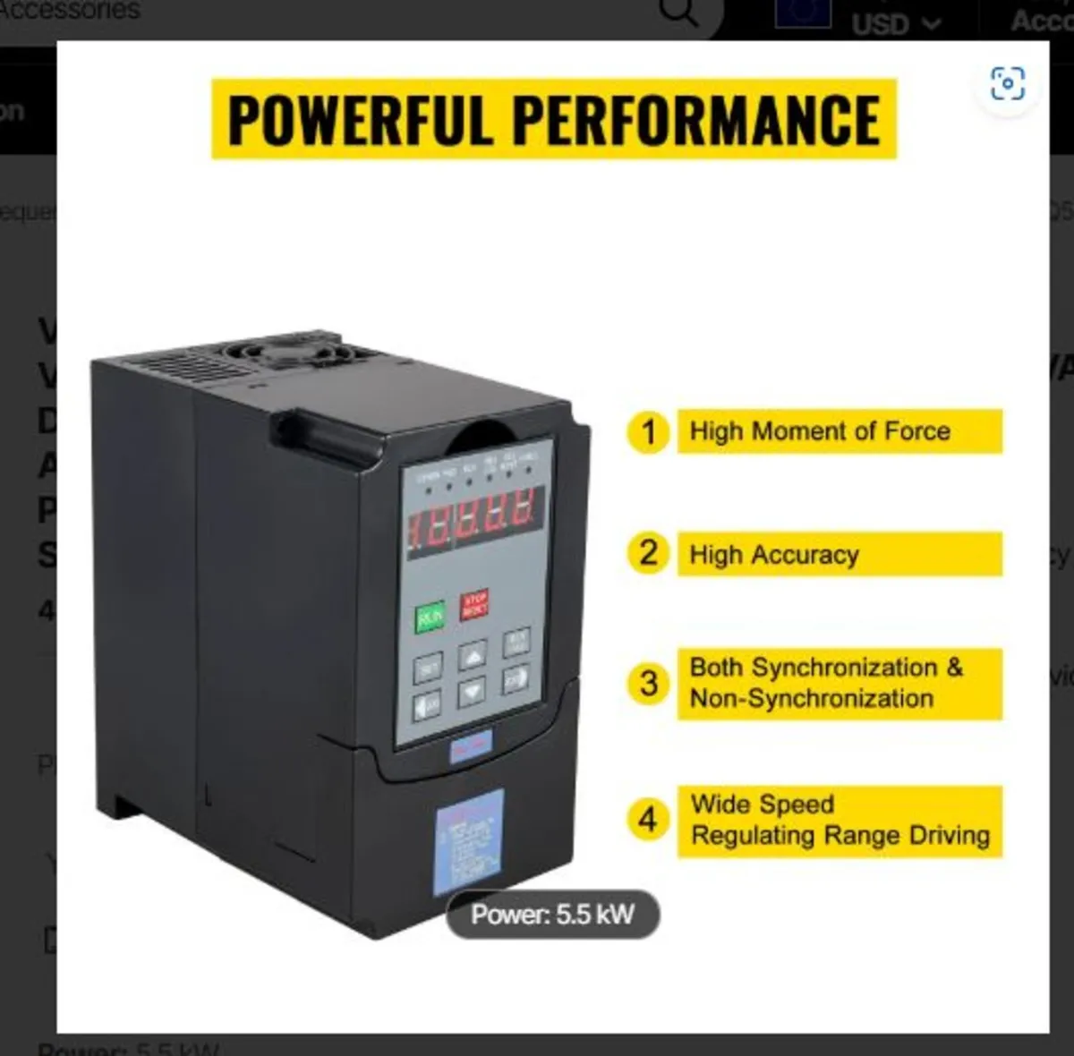 Inverter Variable Frequency Drive 2.2KW - Image 3