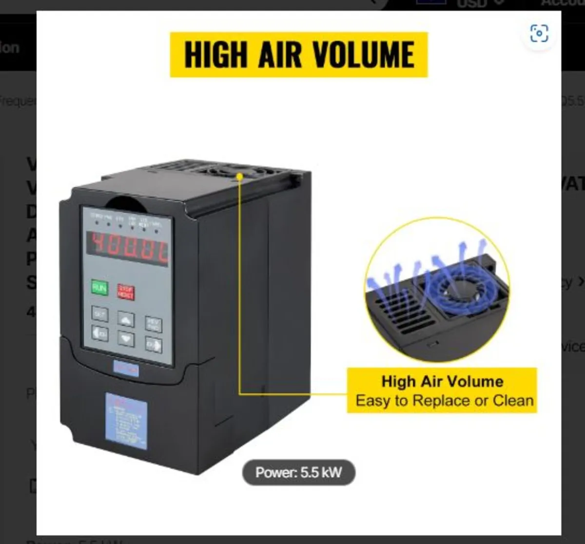 Inverter Variable Frequency Drive 2.2KW - Image 4