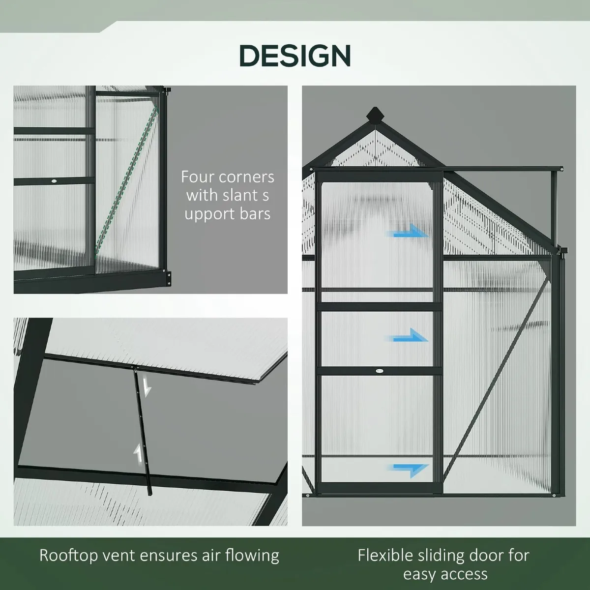 Greenhouse 10ft x 6ft - Image 4