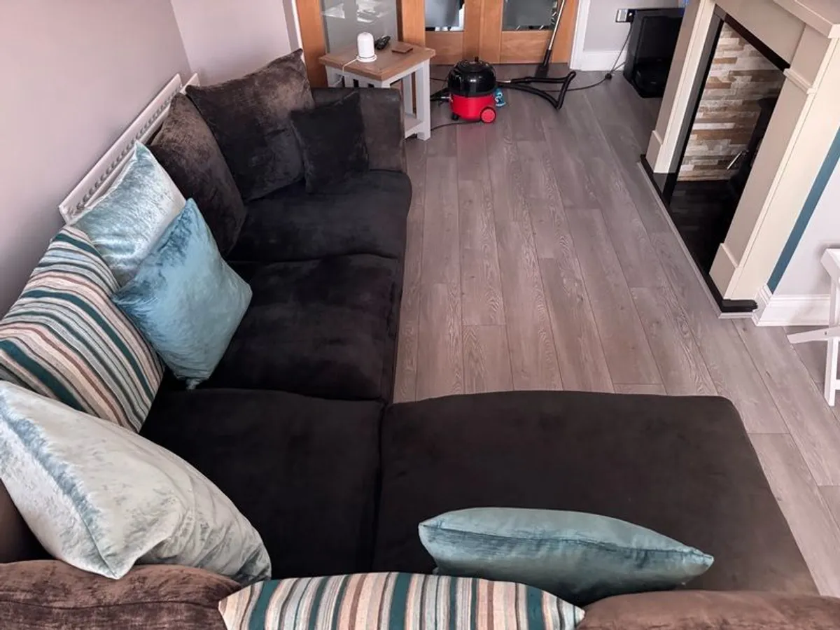 Charcoal Corner Sofa | Cushions Included - Image 4