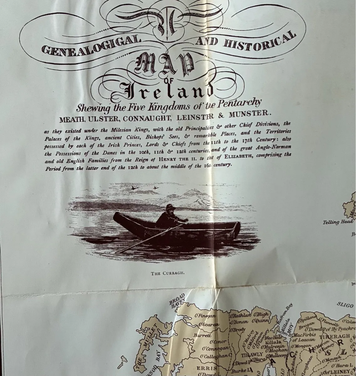 Genealogigal & Historical Map of Ireland 1968 - Image 1