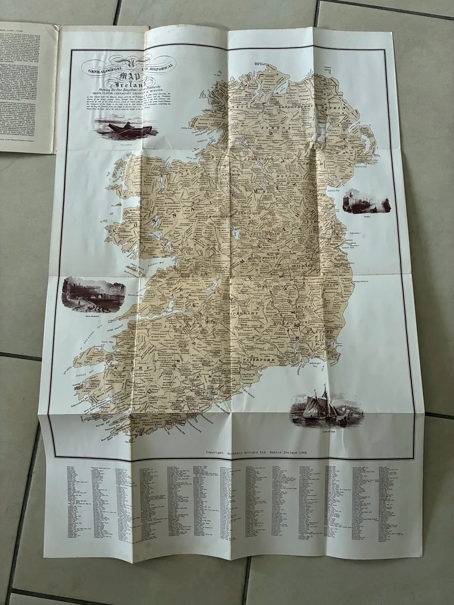 Genealogigal & Historical Map of Ireland 1968 - Image 2