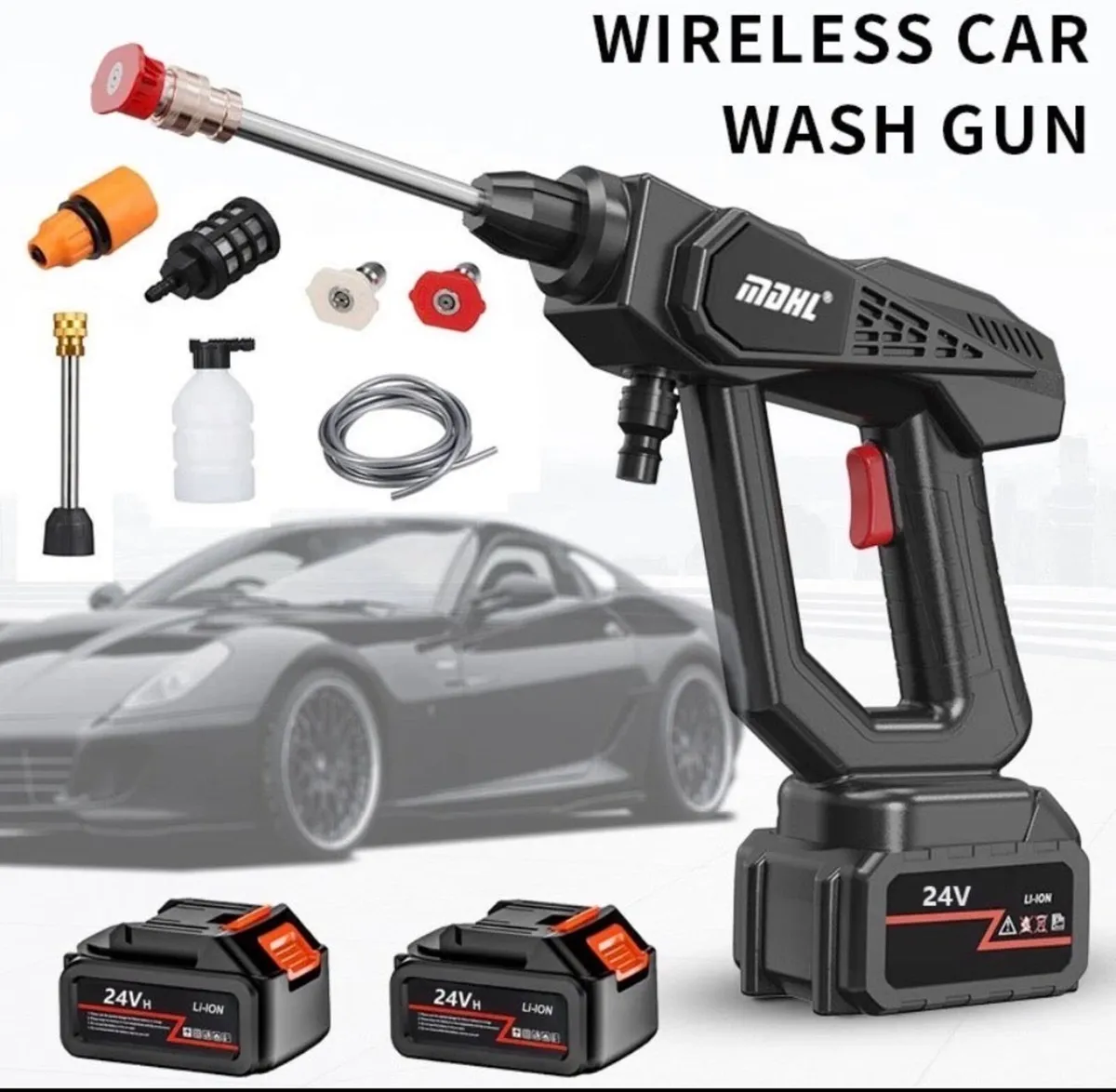 New Portable Cordless Pressure Washer & 2batteries - Image 1