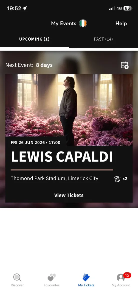 Concert tickets Lewis Capaldi - Image 1