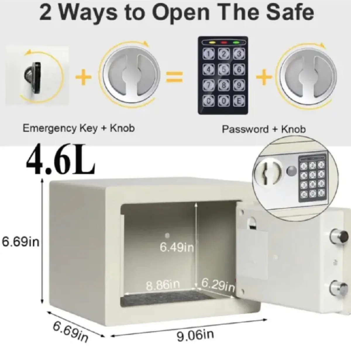 NEW Compact Digital Steel Safe - Image 4