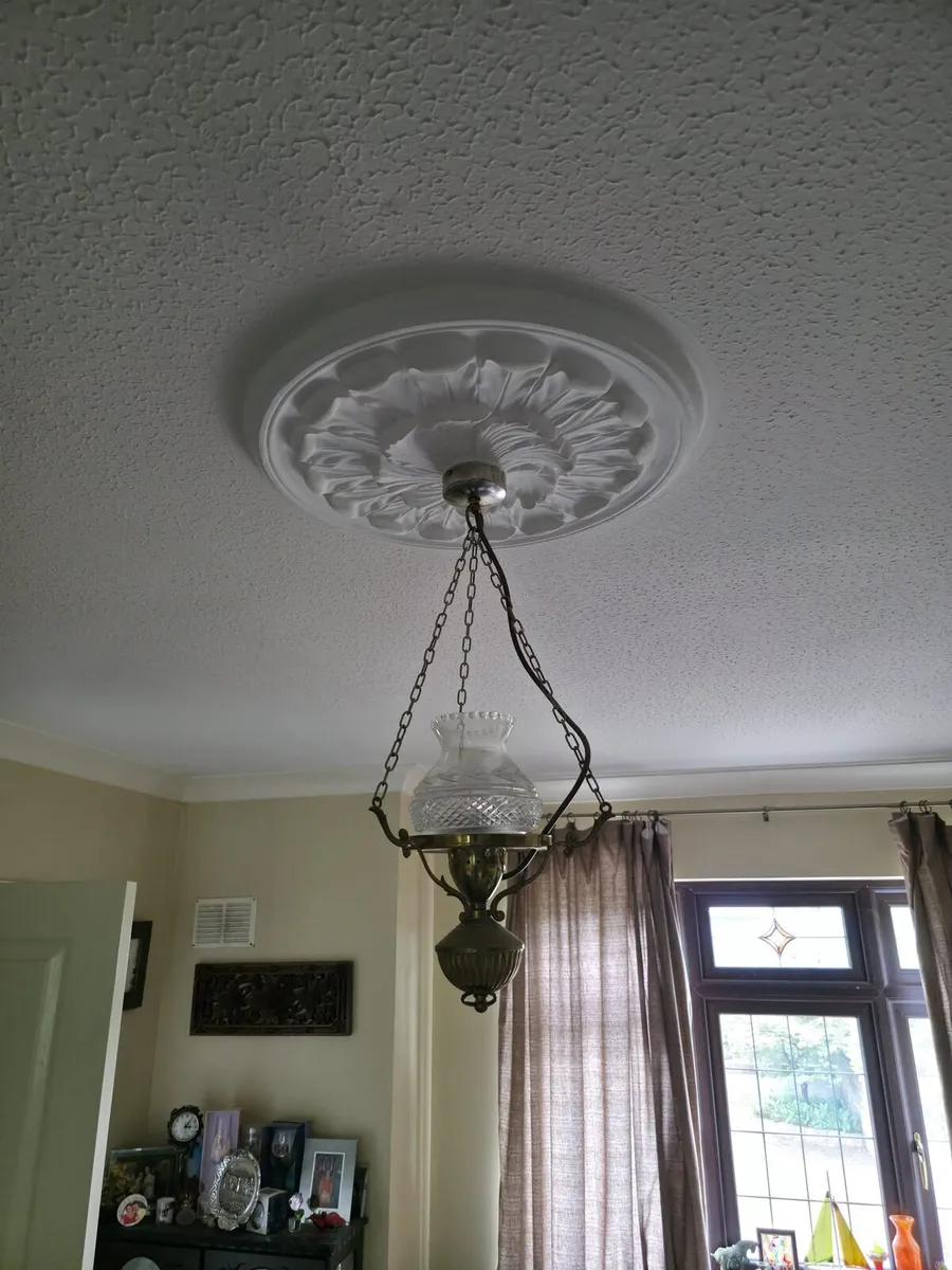 VICTORIAN, REAL BRASS & CRYSTAL , Light & Bulb ! - Image 3
