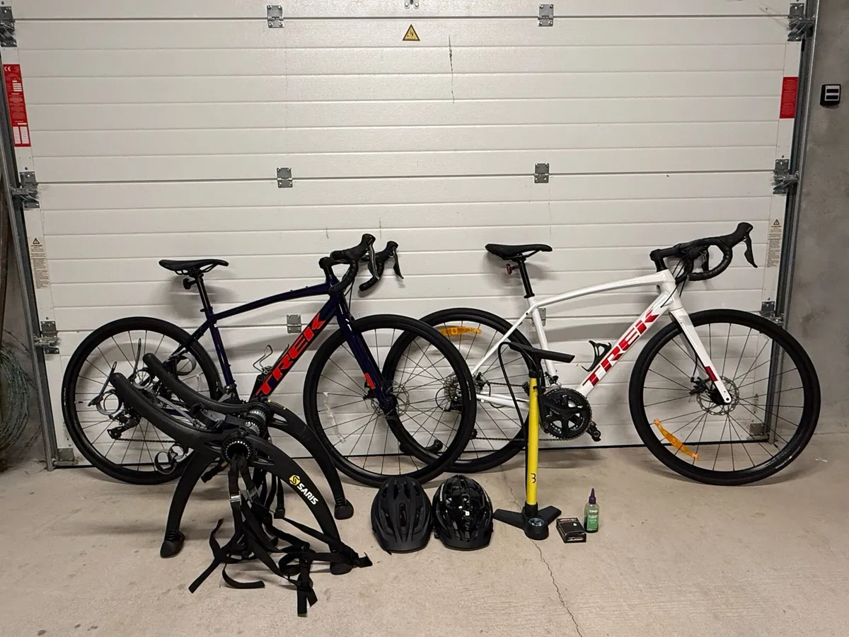 2 Trek Domane Bikes + Accessories - Image 1