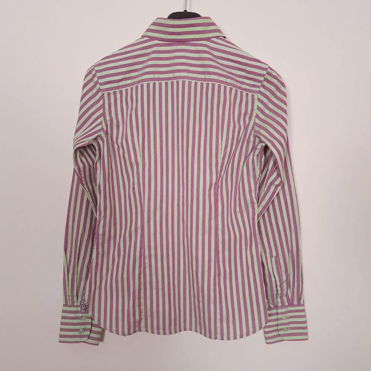 Thomas Pink Pink Green Striped Shirt 8UK - Image 2