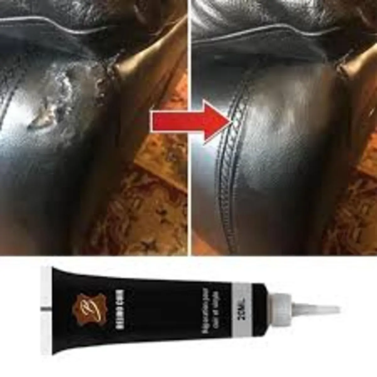 Black Leather Vinyl Repair Filler Set: 3 New Tubes - Image 4