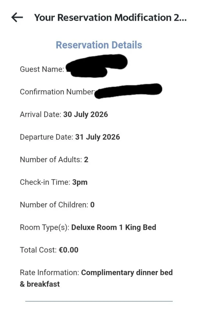 hotel , breakfast & dinner in dublin for 30th July - Image 2