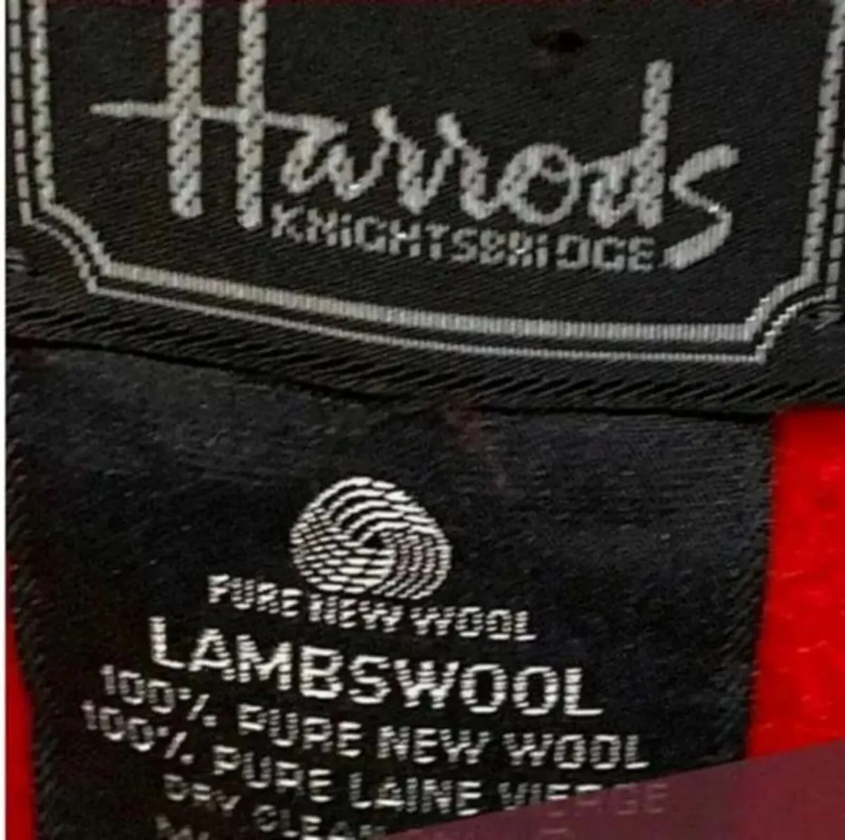 Vintaqe Harrods Unisex Lambswool Scarf - Image 3