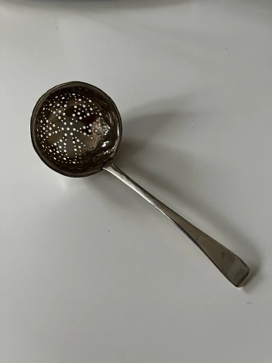 1809 Georgian Sterling Silver Spice Sifting spoon - Image 2