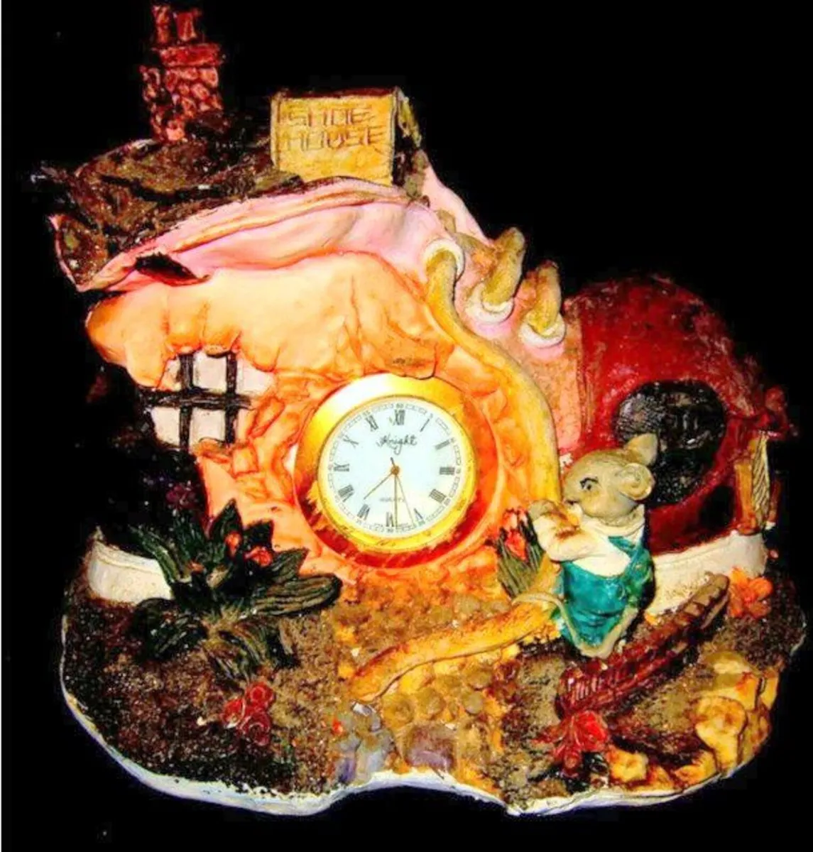 Vintage Nursery Clock 'Shoe House' - Image 1