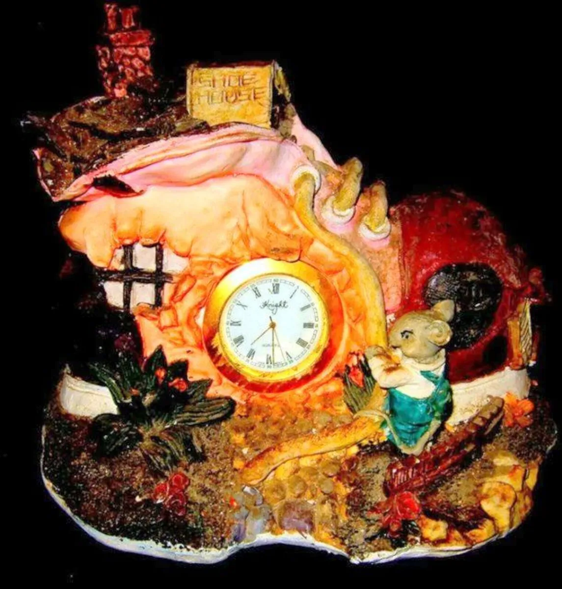 Vintage Nursery Clock 'Shoe House' - Image 3