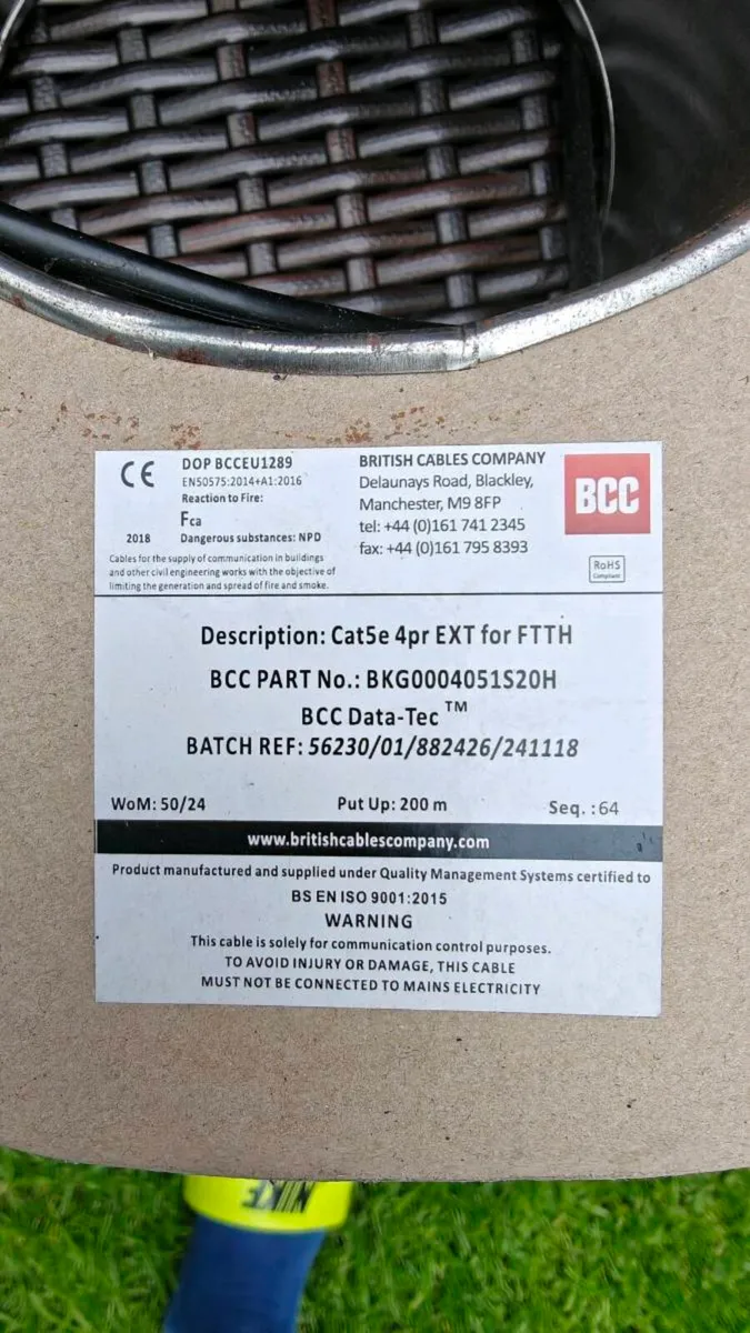 Cable Ethernet Network 200m Cat5e 4PR - Image 3