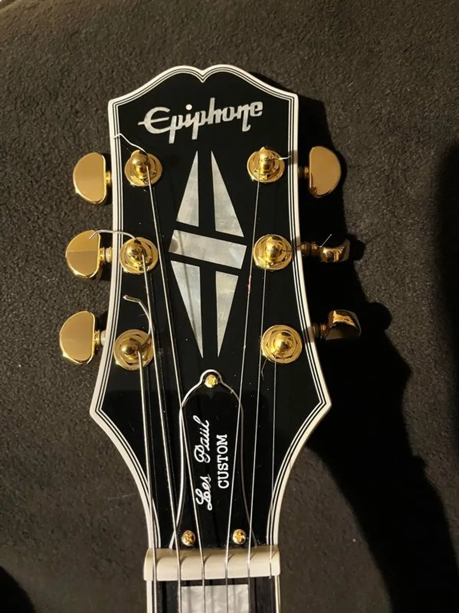 Epiphone Les Paul Custom Alpine White - Image 3