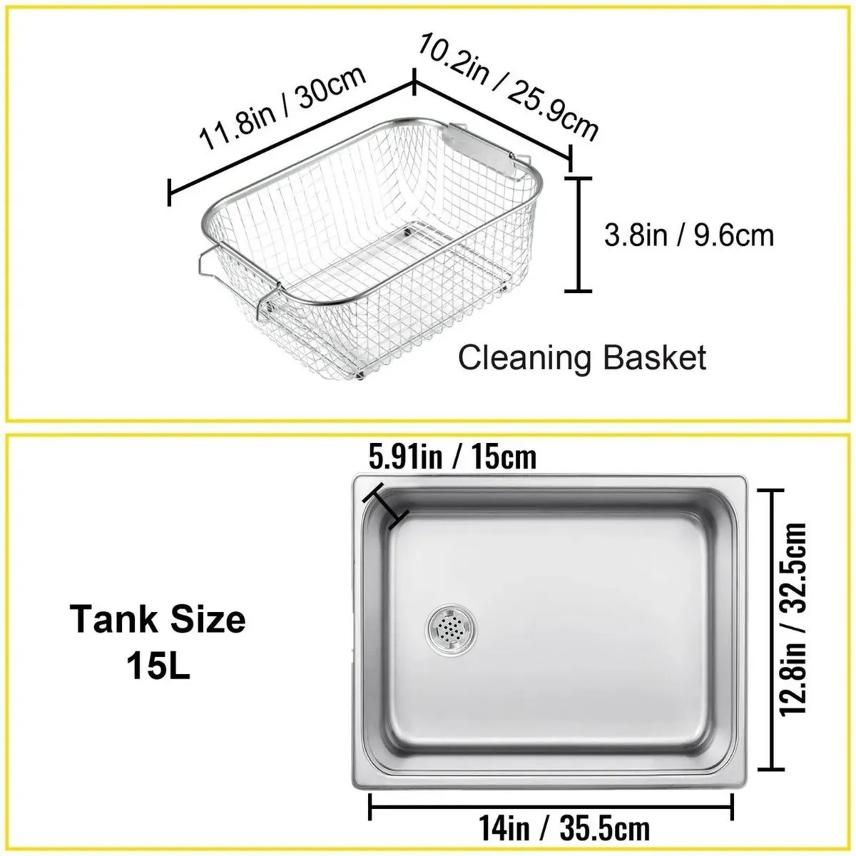 15L Digital Ultrasonic Cleaner Heated Timer System - Image 4