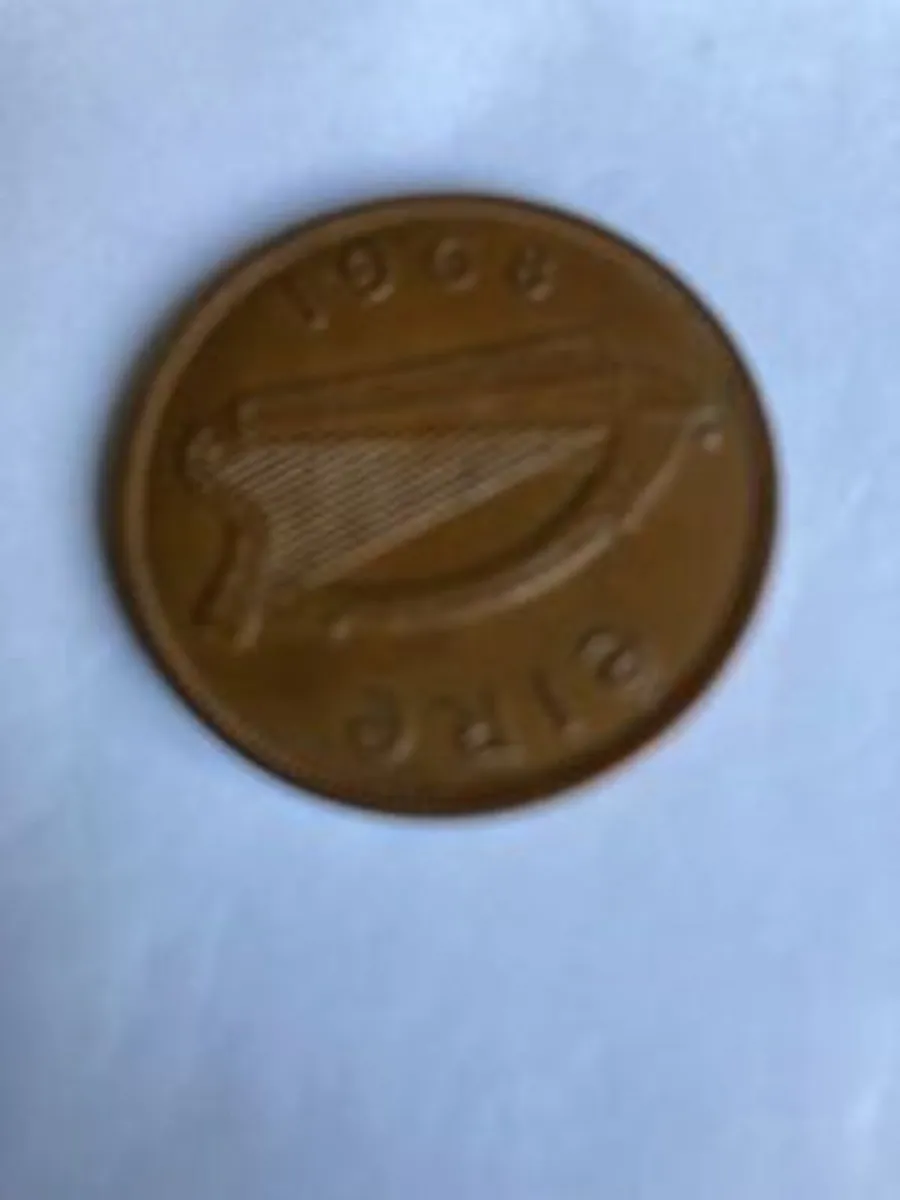Irish Penny coin 1968