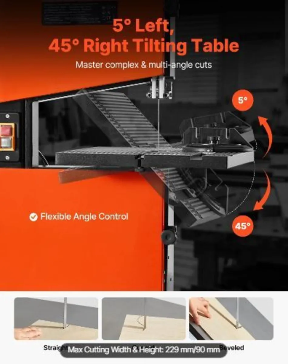 Band Saw, 229 mm, Woodworking Benchtop - Image 2