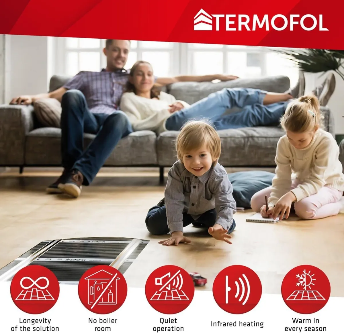 Underfloor heating laminate vinyl floor bedroom - Image 2