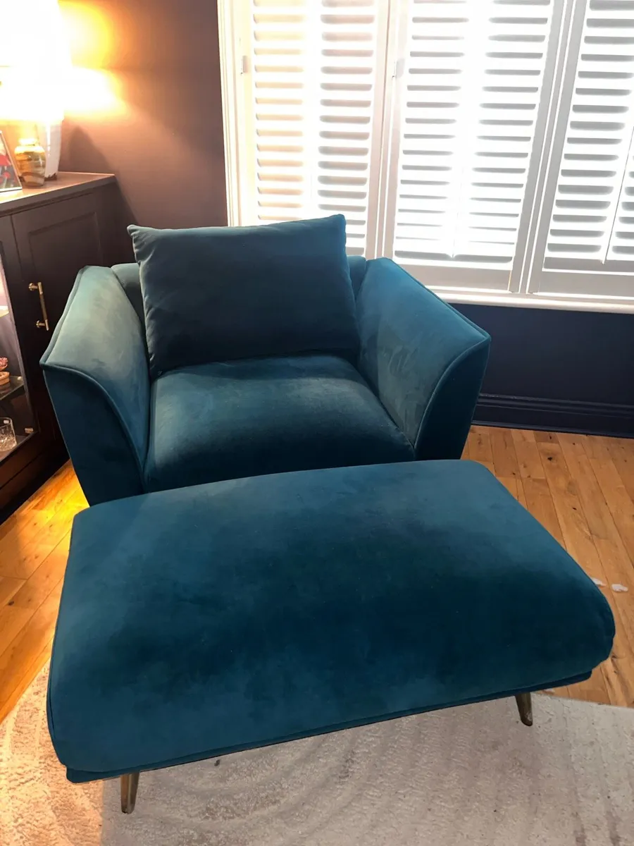 Sofa, Armchair and Footstool - Image 3