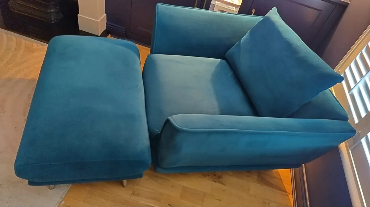Sofa, Armchair and Footstool - Image 4