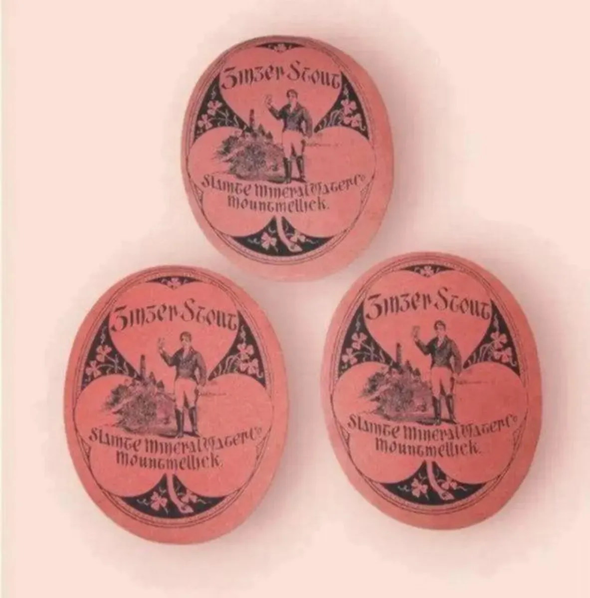 Trio Mountmellick'Slainte Mineral Water Co' Labels - Image 1