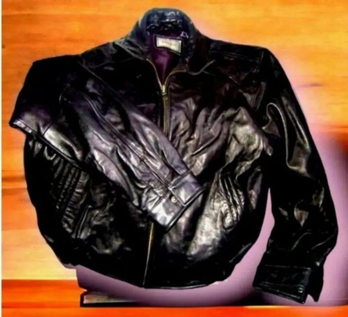 Vintage Leather Jacket M/L - Image 2
