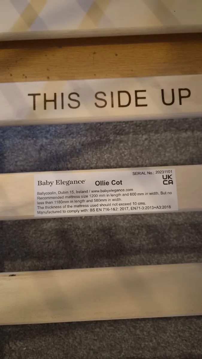 Ollie Cot with Mattress + cover - Image 4