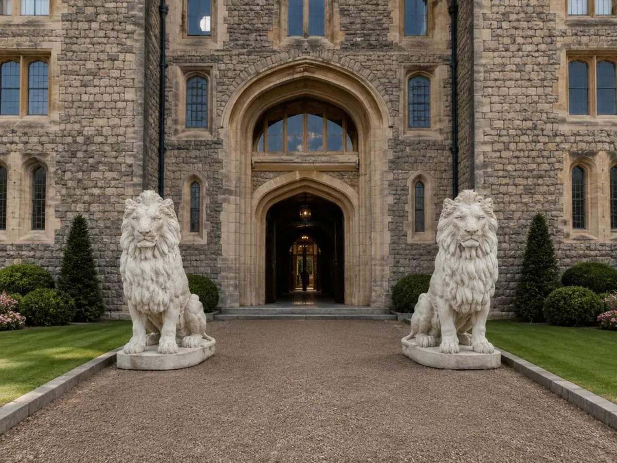 Pair Of Large Porto Lions - Image 3