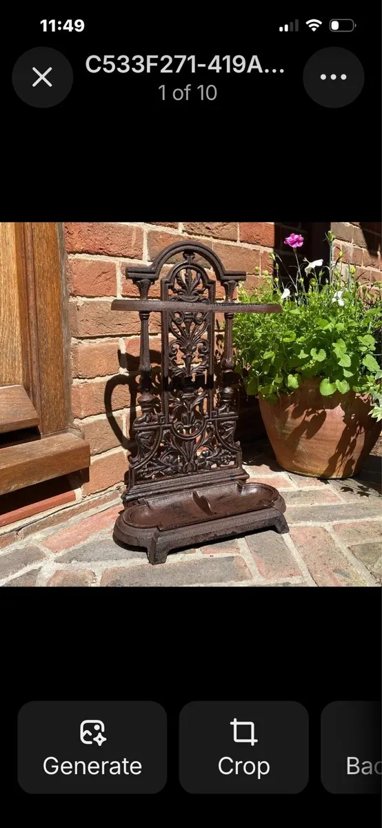 Vintage Style Cast Iron Umbrella Stand NEW - Image 1