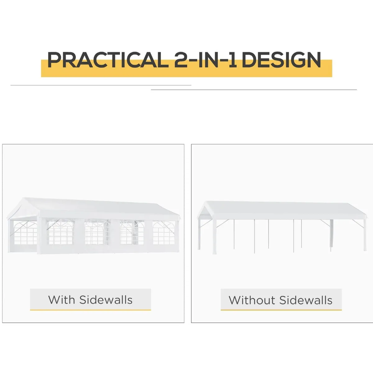 4 x 8M Outdoor Party Tent - 4 Sidewalls - 8 Window - Image 4