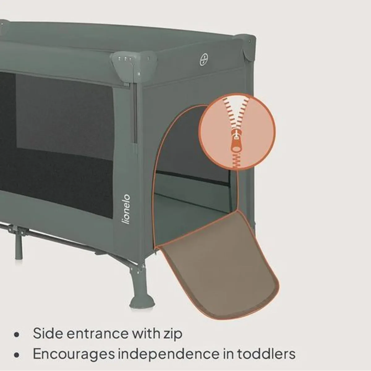 Lionelo ELLEN 3-in-1 Travel Cot 2 Height Level - Image 2