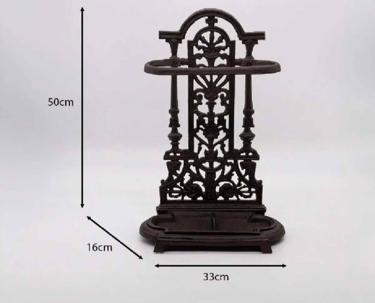 Vintage Style New Cast Iron Umbrella Stand - Image 4