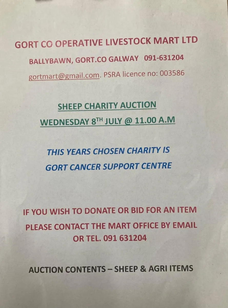 Gort Mart : Thursday 18th June 5.30pm - Image 3