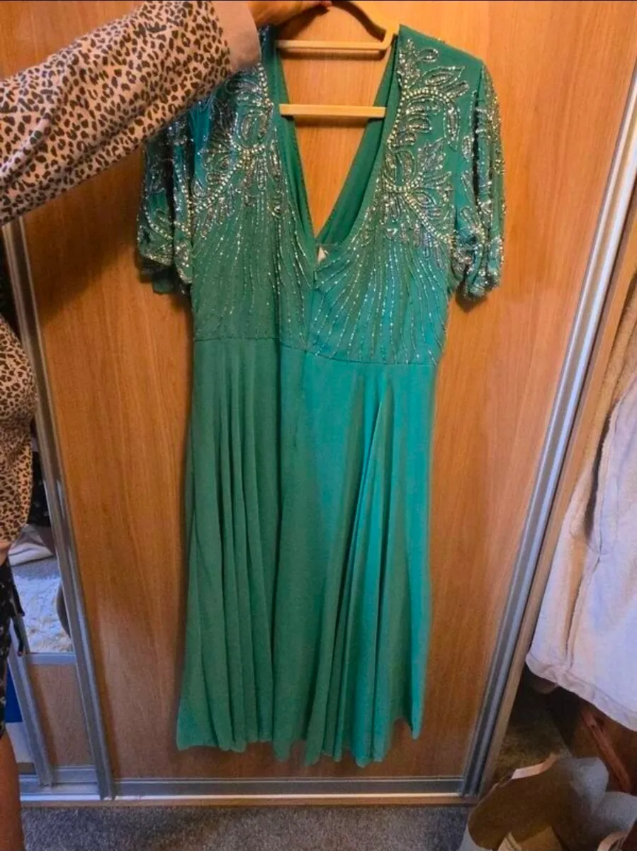 Beautiful green Amber embellished dress (18)  BNWT - Image 2