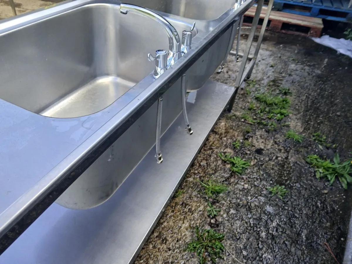 Cabbint double sink unit wirk bench delivered - Image 3