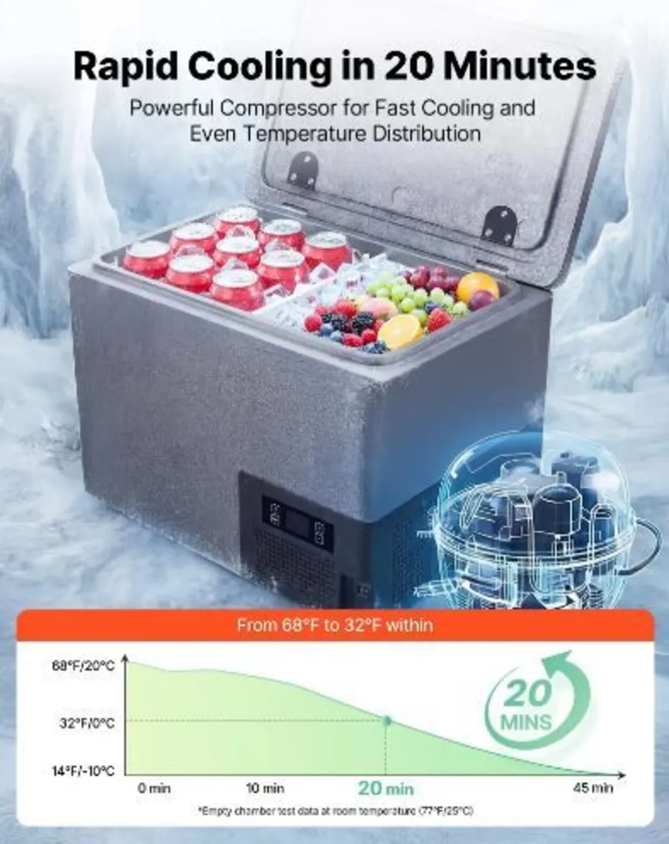 12 Volt Refrigerator, 42.3 QT/ 40L Car - Image 3