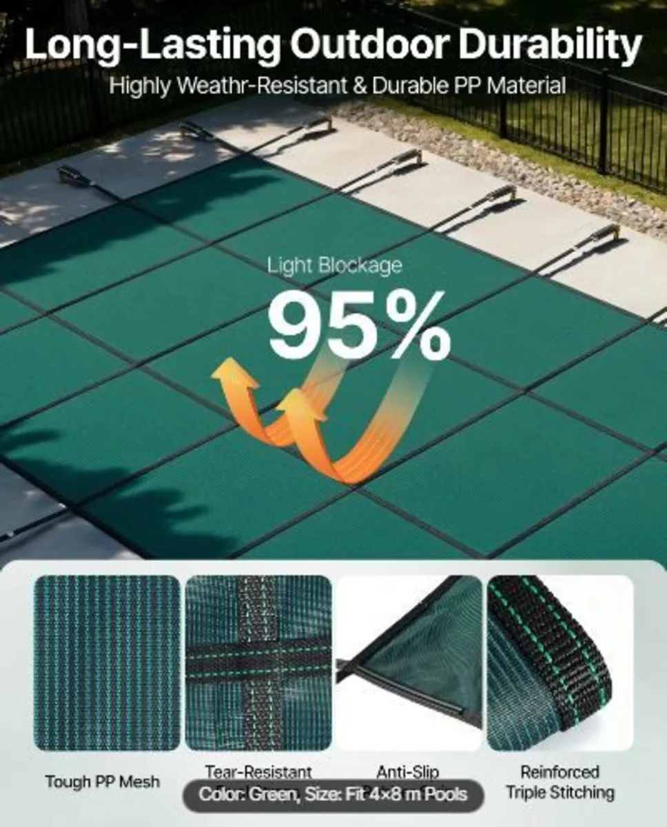 Rectangular Safety Mesh Swimming Pool Cover - Image 3