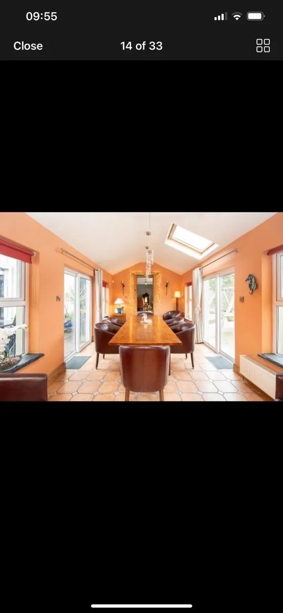 Antique Table and Bucket Chairs - Image 1