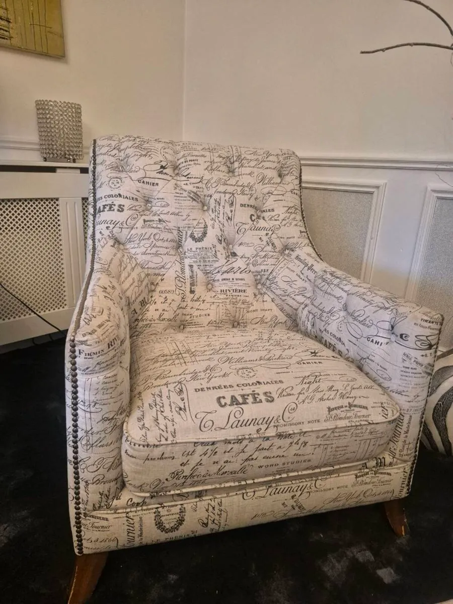 Arm chair and foot stool - Image 2