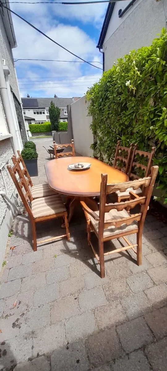 Teak Dining table and 6 chairs - Image 1