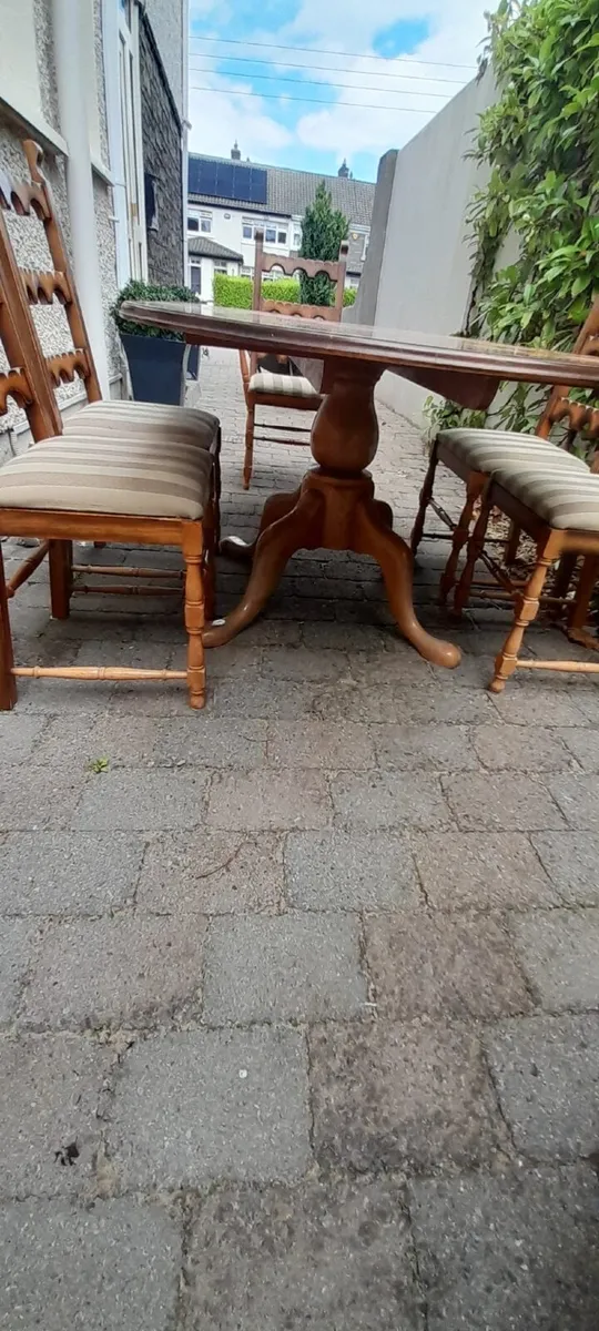 Teak Dining table and 6 chairs - Image 2